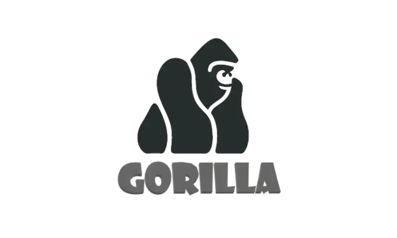 A Black Gorilla and the text 'Gorilla'